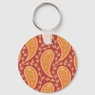 Porte-clés Maroon Paisley : Ornement de Concombre Turc.