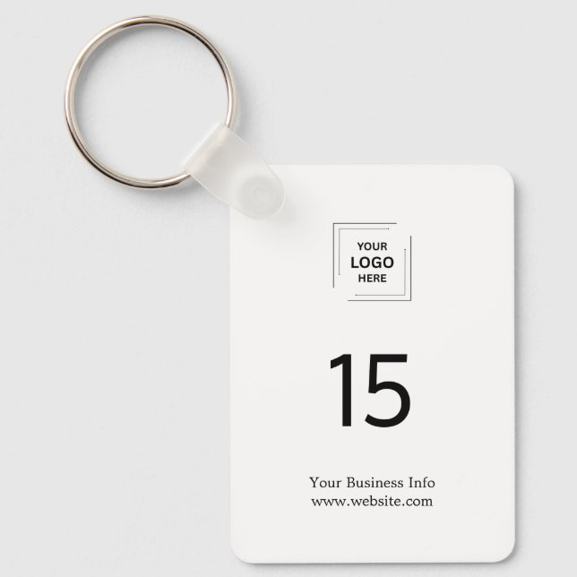 Porte-clés Marque d'hôtellerie | Logo de numéro de chambre Mo (Recto)