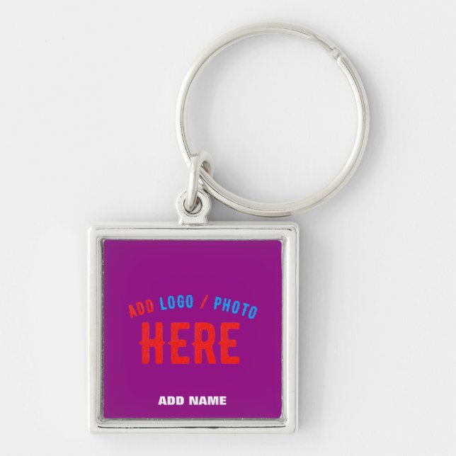 PORTE-CLÉS MARQUE MODERNE MODERNE PERSONNALISABLE POURPULAIRE (Devant)
