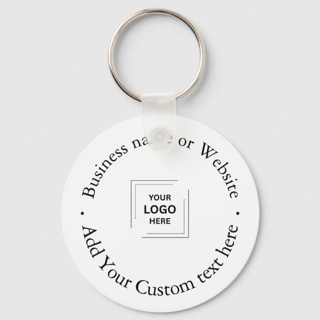 Porte-clés Marque Professionnelle | Logo d'Entreprise Minimal (Recto)
