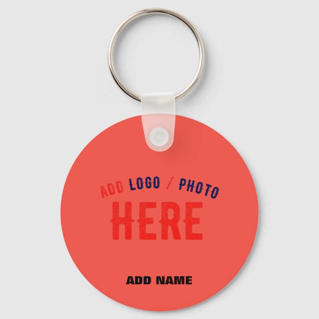 PORTE-CLÉS MARQUE VÉRIFIÉE DE L'ORANGE ROUGE MODERNE ET ÉLÉGA (Recto)