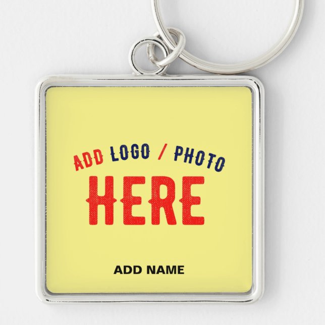 PORTE-CLÉS MARQUE VÉRIFIÉE MODERNE ET MODERNE PASTEL JAUNE (Devant)