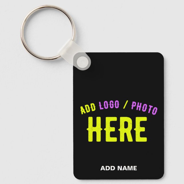 PORTE-CLÉS MARQUE VERIFIEE NOIRE PERSONNALISABLE MODERNE ET C (Recto)