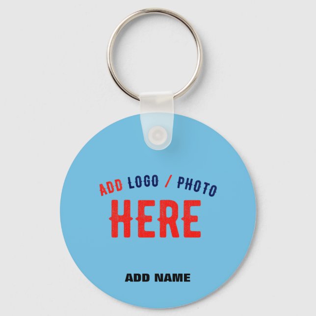 PORTE-CLÉS MARQUE VÉRIFIÉE SKY BLEU MODERNE ET MODERNE (Recto)