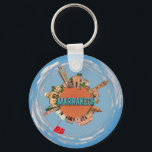 Porte-clés marrakech ville petite planète maroc architecte<br><div class="desc">ville de marrakech petite planète maroc architecture symbole emblématique voyage</div>