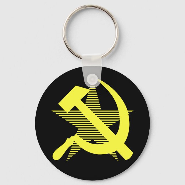 Porte-clés Marteau jaune soviétique et faucille (Recto)