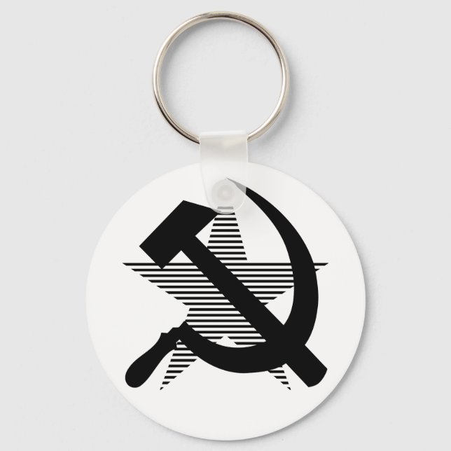 Porte-clés Marteau noir soviétique et faucille (Recto)