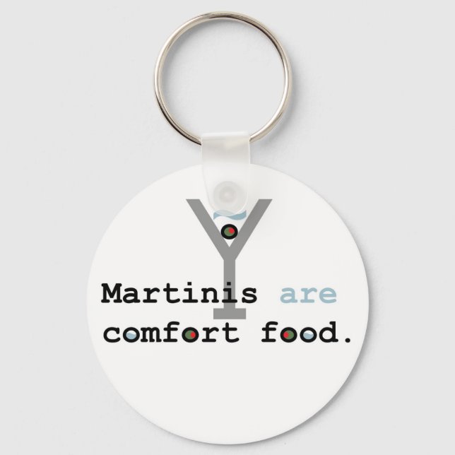 Porte-clés Martinis sont Comfort Food (Recto)