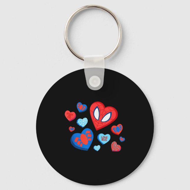 Porte-clés Marvel Spider-man Spidey Cœurs Saint-Valentin  (Recto)