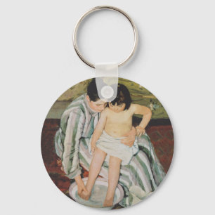 Porte-clés Mary Cassatt Peinture sur le bain de l'enfant
