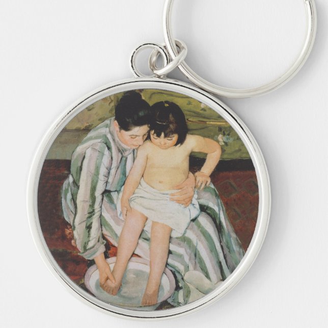 Porte-clés Mary Cassatt Peinture sur le bain de l'enfant (Devant)