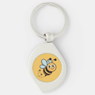 Porte-clés Mascotte abeille pour enfants avec piste en pointi