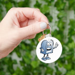 Porte-clés Mascotte de boîte aux lettres joyeux bleu caractèr<br><div class="desc">Portez un peu de gaieté partout où vous allez avec cet adorable porte - clé de boîte aux lettres de dessin animé ! Cette mascotte postale bleue amusante et amicale apporte personnalité et charme à vos clés, sac à dos ou sac. Idéal pour les postiers, les amateurs de courrier ou...</div>