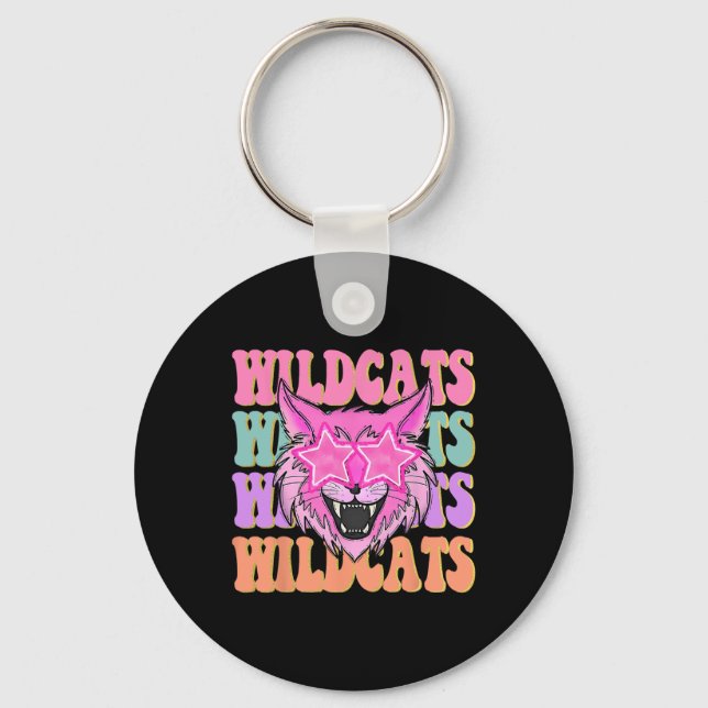 Porte-clés Mascotte de l'école Wildcats (Recto)