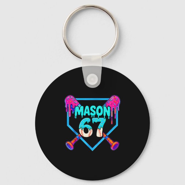 Porte-clés Mason 67 Drôle de crème glacée qui coule Design de (Recto)