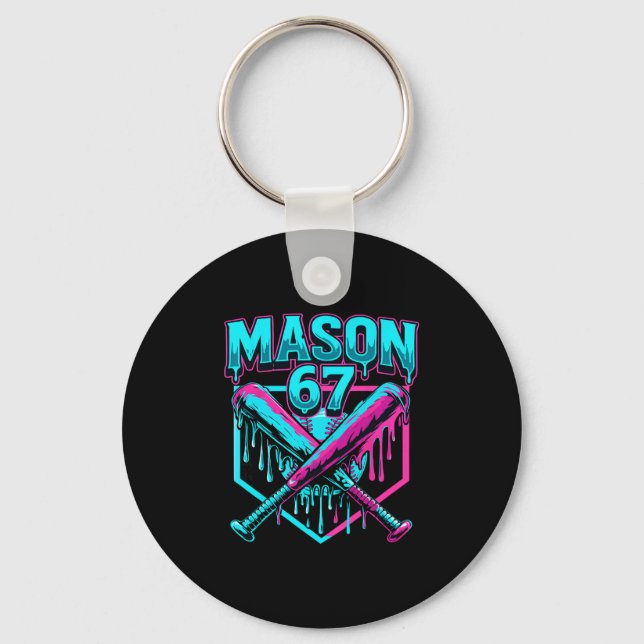 Porte-clés Mason 67 Funny Ice Cream Drip Sell Meme Graphics  (Recto)