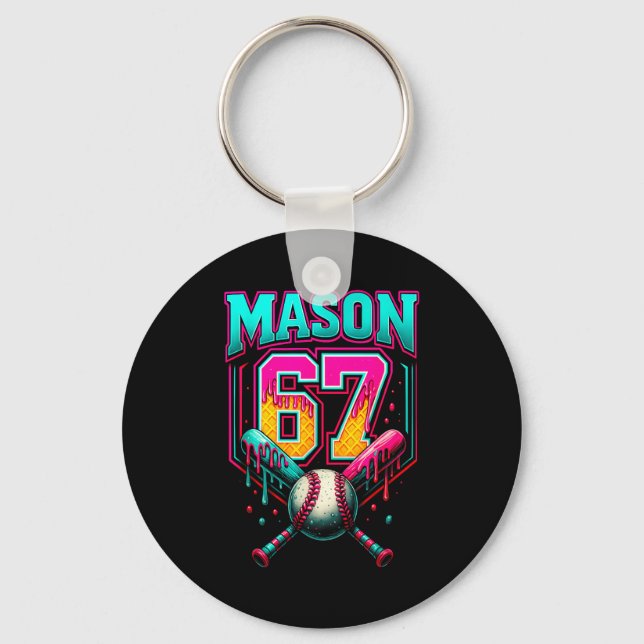 Porte-clés Mason 67 Glace Drôle Dégoulinade Baseball Crème Gl (Recto)