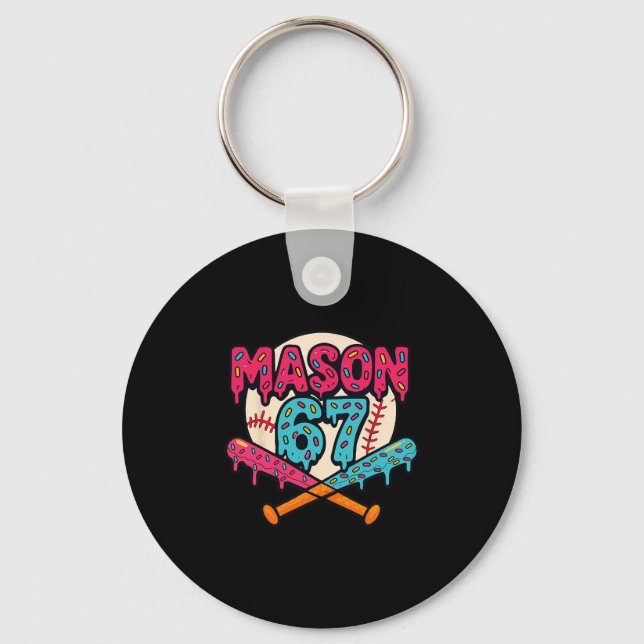 Porte-clés Mason 67 Graphique drôle de glace qui coule Mème V (Recto)