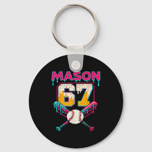 Porte-clés Mason drôle 67 Six Sept Srt Mème Crème Glacée Gout