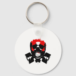Porte-clés Masque à gaz - Résistance au charbon - Symbole rad
