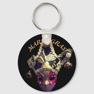 Porte-clés Masque de bouffon de Mardi Gras Coloré