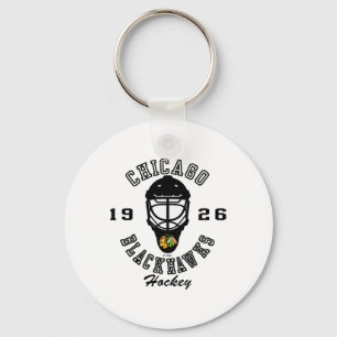 Porte-clés Masque de hockey des Blackhawks de Chicago Rouge N