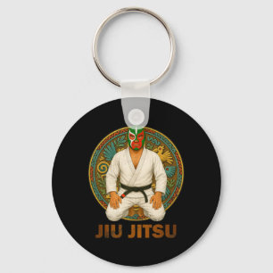 Porte-clés Masque de Jiu Jitsu Lucha Libre de style vintage m