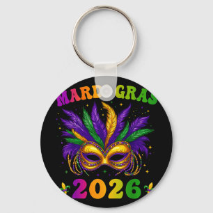 Porte-clés Masque de Mardi Gras HUGvyn 2026 Perles Colorées N