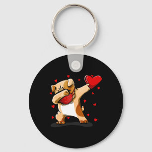 Porte-clés Masque de visage de bouledogue Dabbing Cadeau de d