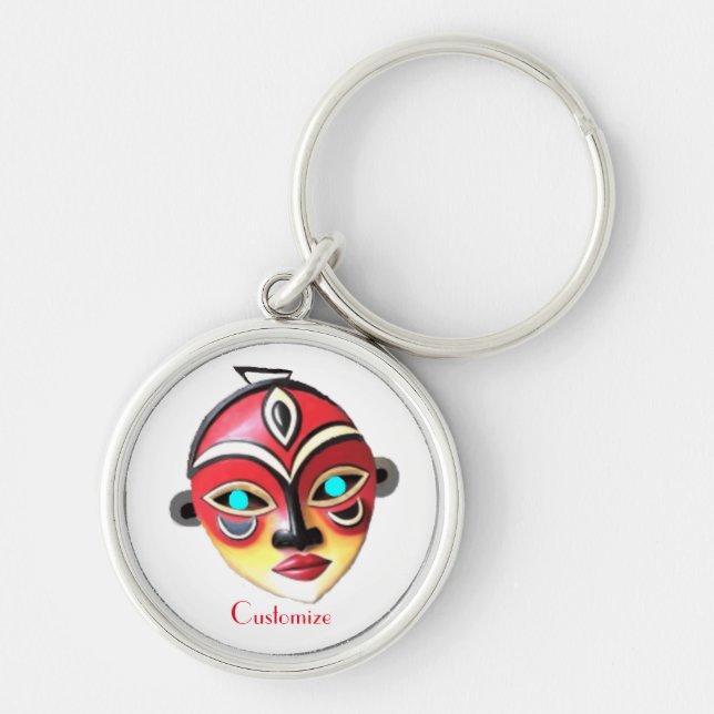 Porte-clés Masque de visage de fille africaine Thunder_Cove  (Devant)