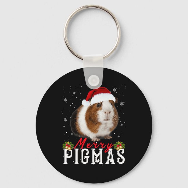 Porte-clés Masque de visage Joyeux Pigmas Amusement Cochon d' (Recto)