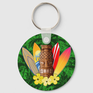 Porte-clés Masque et planches de surf de Tiki
