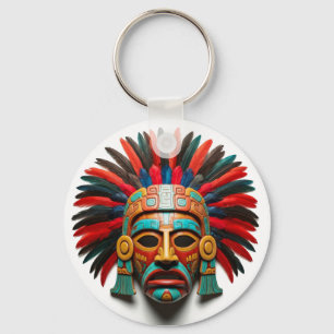 Porte-clés Masque maya Voyage Mexique