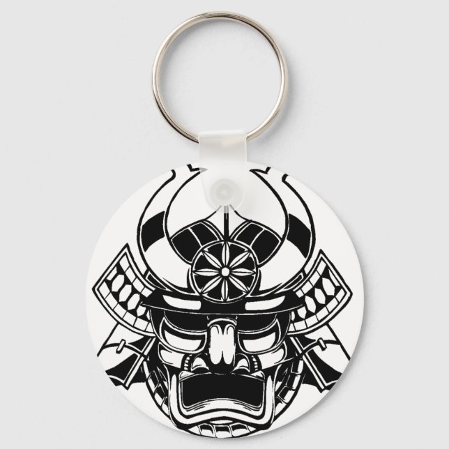 Porte-clés Masque Samurai Japon (Recto)