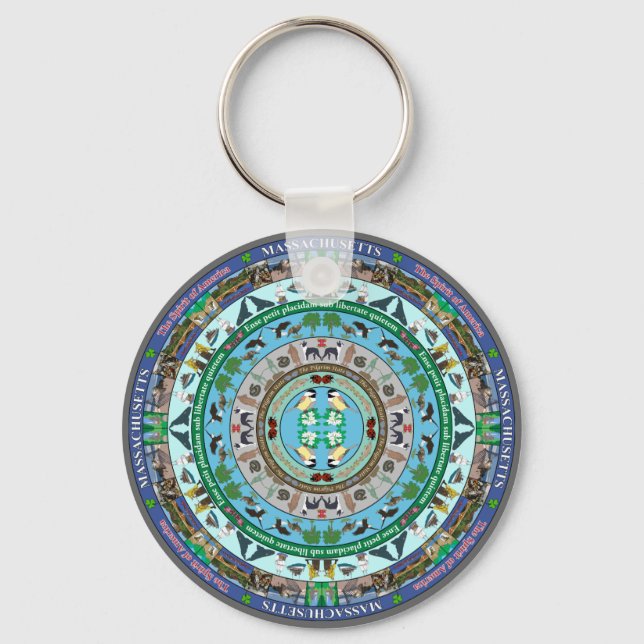 Porte-clés Massachusetts Porte - clé de Mandala (Recto)