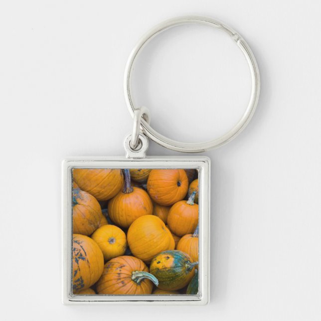Porte-clés Massachusetts, Salisbury, citrouilles, automne (Devant)