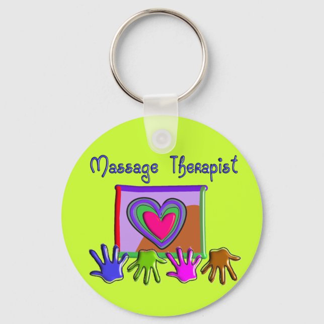 Porte-clés Massage Thérapiste Funky Art Design Cadeaux (Recto)