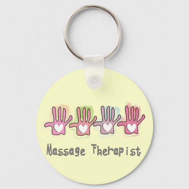 Porte-clés Massage Thérapiste 'Mains" Cadeaux Design (Recto)