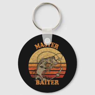 Porte-clés Master Baiter Basse Vintage Pêche Funny Camping T