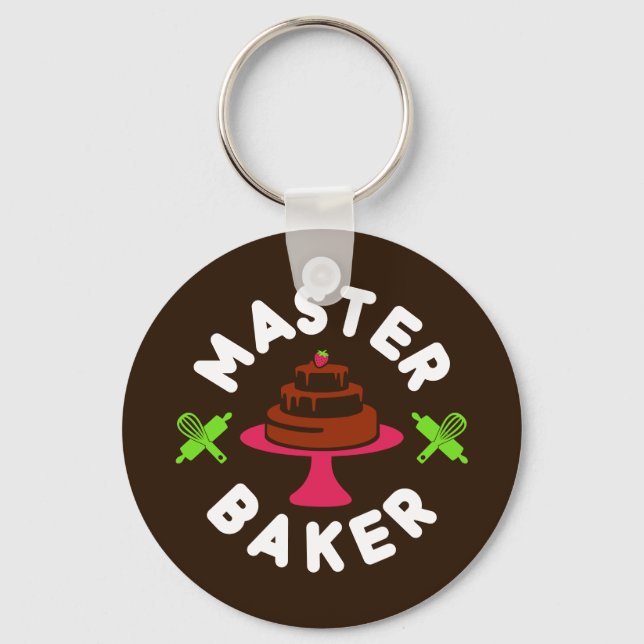 Porte-clés Master Baker Minimal Gâteau au chocolat (Recto)