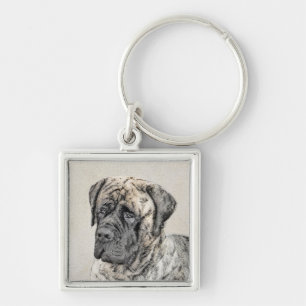 Porte-clés Mastiff anglais (Brindle) Peinture - Chien Art
