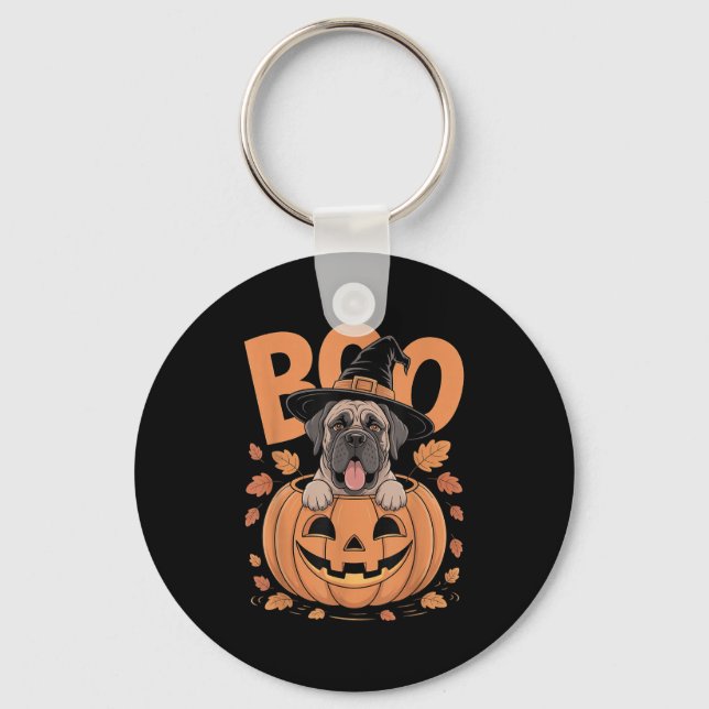 Porte-clés Mastiff Costume On Pumpkin Halloween Mastiff  (Recto)