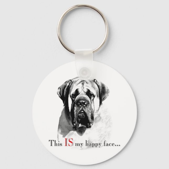 Porte-clés Mastiff Happy Face Porte - clé (Recto)