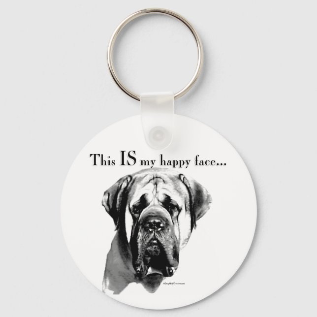Porte-clés Mastiff Joyeux visage (Recto)