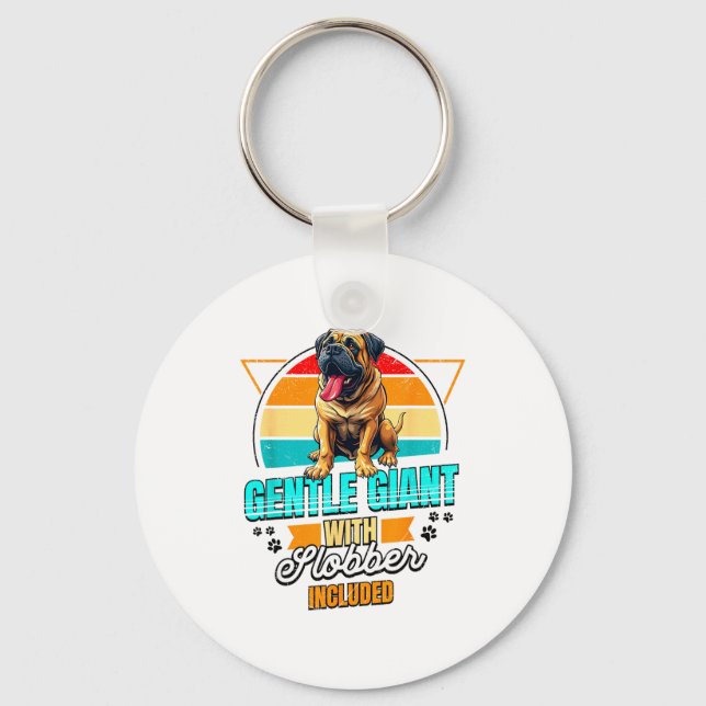 Porte-clés Mastiff Lover Funny Mastiff Dog Retro  (Recto)
