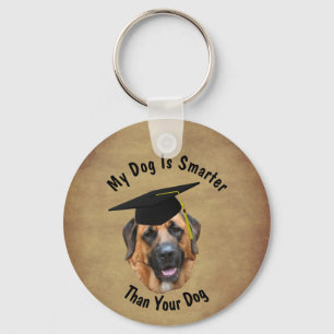 Porte-clés Mastiff Mon chien est plus intelligent que votre c