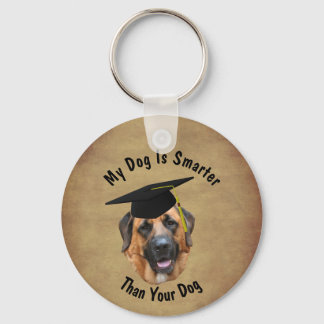 Porte-clés Mastiff Mon chien est plus intelligent que votre c