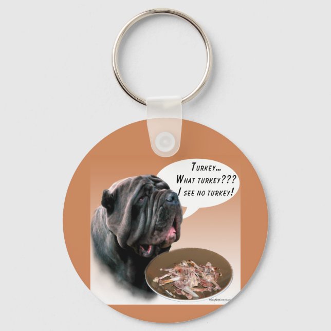 Porte-clés Mastiff napolitain Turquie (Recto)