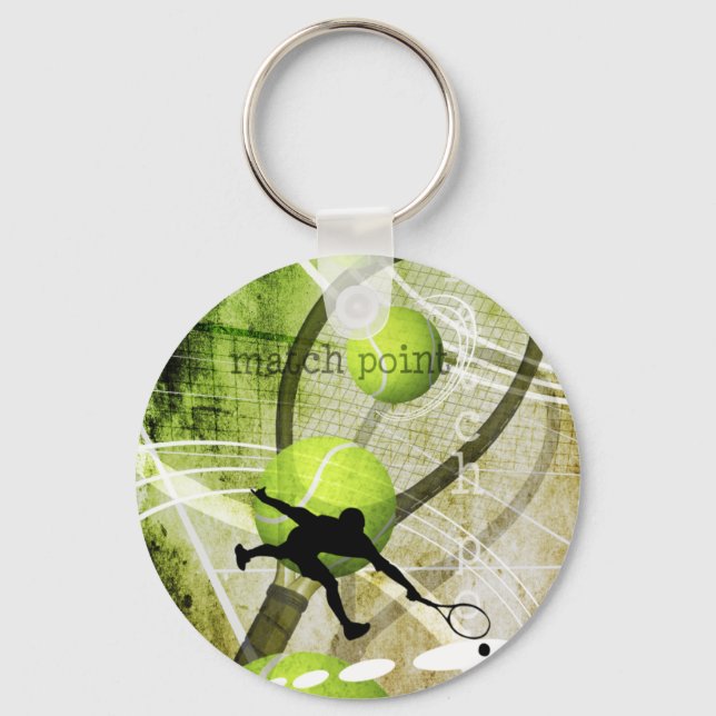Porte-clés Match Point, tennis masculin (Recto)