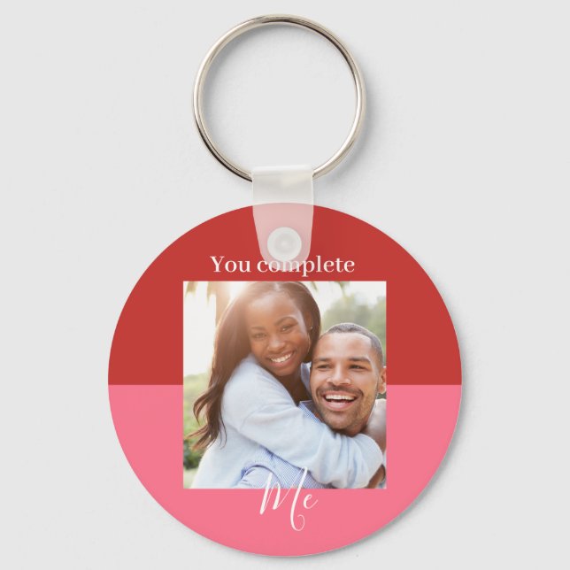 Porte-clés Matching Couple keychain, Keychain Custom Photo, (Recto)